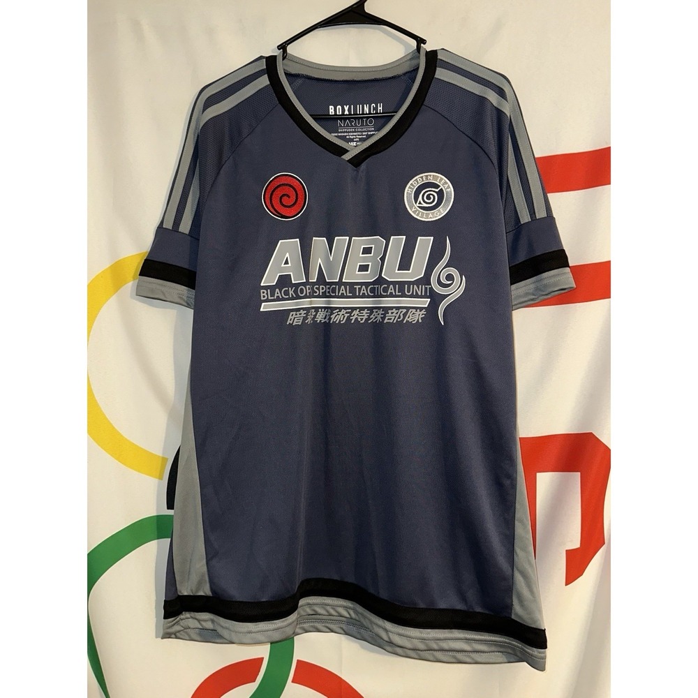 Kakashi #9 ANBU Black OPS Special Tactical Unit Jersey Box Lunch Naruto Size XL
